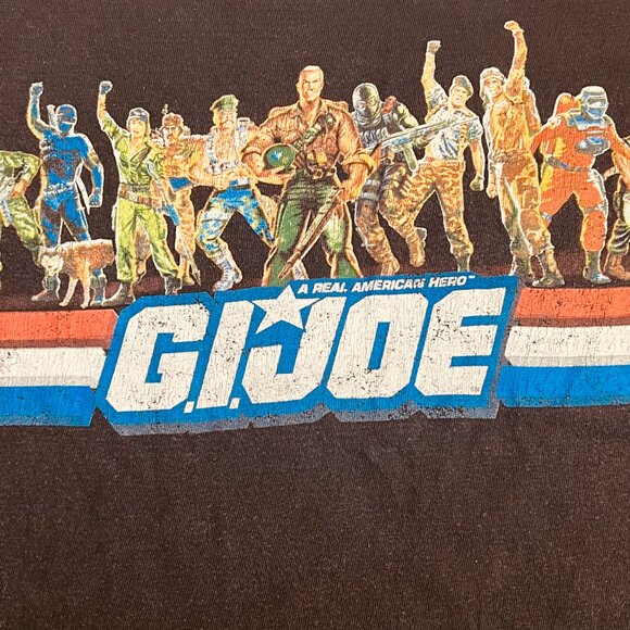 Vintage G.I. Joe A Real‎ American Hero Black T-Shirt Size Large 100% Cotton - Picture 5 of 8